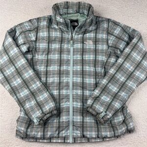 North Face Plaid Liner Coat Jacket Puffy Women's Medium Ski SKiing Snowboarding